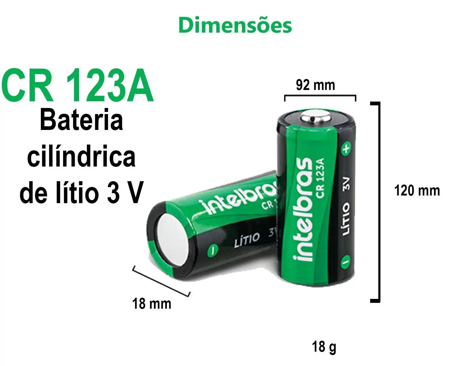 Bateria cr123a deals