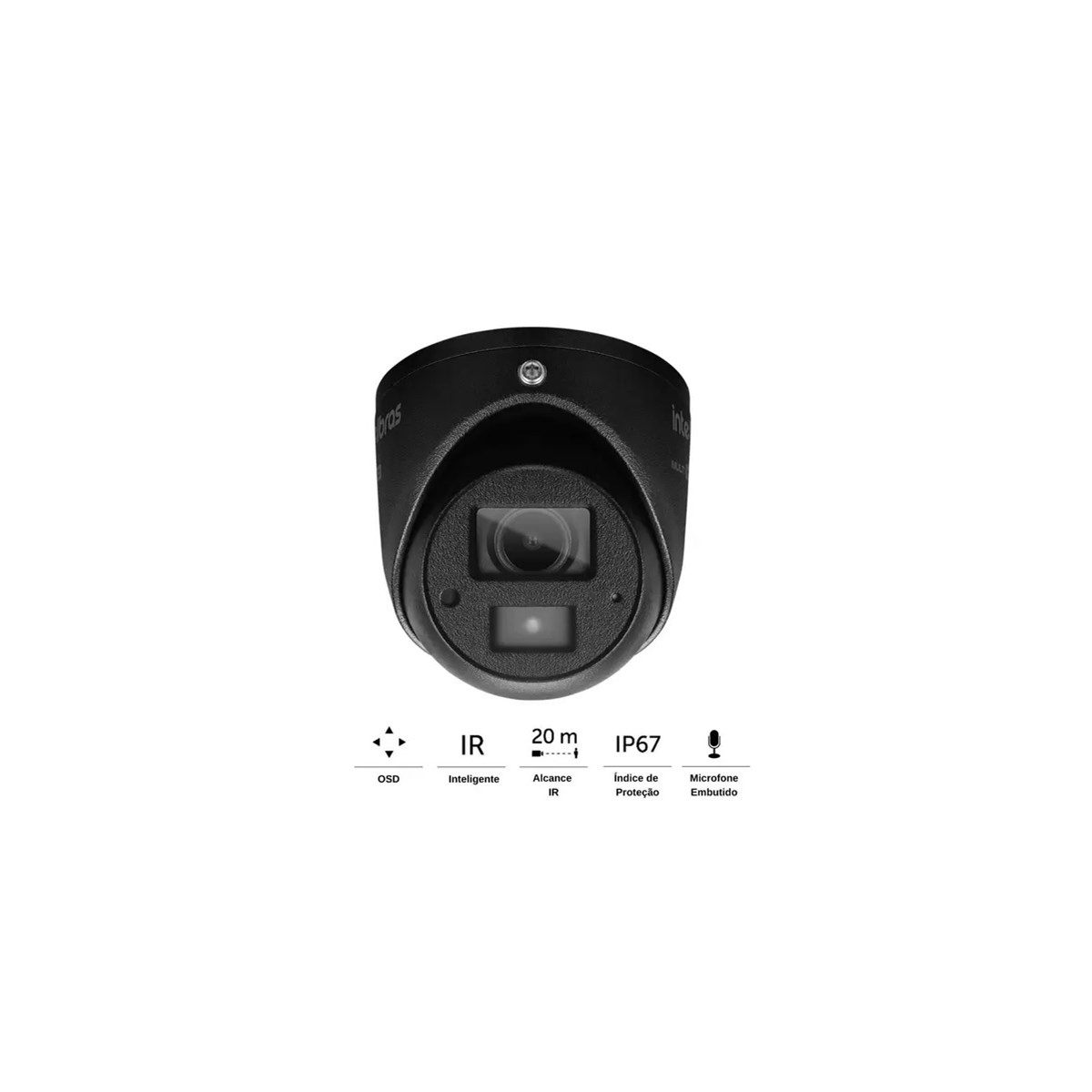Câmera Dome Intelbras Mini Case Black VHD 3220 D 20 Metros Infra