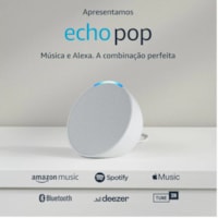 Caixa de Som Inteligente Alexa Echo Pop C2H4R9 Wi-Fi Bluetooth Preto CX 1  UN - Seven Digital