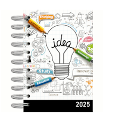 Agenda 2025 Kit Idea Estudante CD 735602 Espiral 100x150mm 160Fhs UN 1 UN