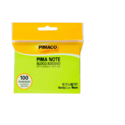 Bloco Adesivo Pimaco Pima Note 970828 Verde Neon 76x102mm BL 100 Fls