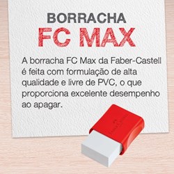 Borracha de Apagar Faber Castell FC Max OF/7024N Capa Plástica Branca 1 UN