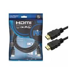 Cabo HDMI 1.4 Pix Gold 018-0514 Ultra HD 4K 5Mts Preto BT 1 UN