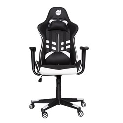 Cadeira Gamer Dazz Prime-X 62000011 c/ Apoio para Lombar e Pescoço Preta/Branca  CX 1 UN
