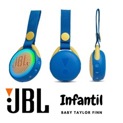 Caixa de Som Bluetooth JBL Jr Pop JRPOPBLUAM à Prova d'água Portátil  4,2W Azul CX 1 UN