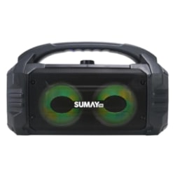 Caixa de som Bluetooth Sumay SunBox SM-CSP1304 50W RMS LED USB FM Estério TWS Bateria Preto CX 1 UN