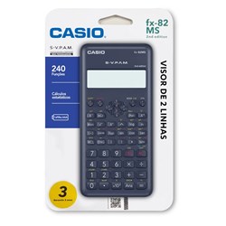 Calculadora Científica Casio FX-82MS c/ 240 Funções Cinza CX 1 UN