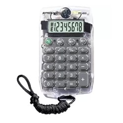 Calculadora de Bolso Procalc PC0338 - 8 Dígitos c/ Cordão Transparente BT 1 UN