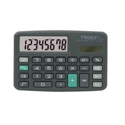 Calculadora de Bolso Truly 711 - 8 Dígitos capa Solar/Bateria Preto BT 1 UN
