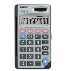 Calculadora de Mesa Truly 289 - 10 Dígitos Solar/Bateria Cinza CX 1 UN