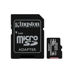 Cartão de Memória 128GB Micro SD Kingston Canvas SDCS2/128GB Classe 10 c/ Adaptador BT 1 UN