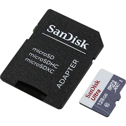 Cartão de Memória 128GB Micro SD Sandisk Ultra SDSQUNS 128G-GN6TA Classe 10 c/ Adaptador BT 1 UN