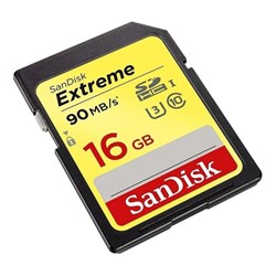 Cartão de Memória 16GB Extreme Sandisk SDHC UHS-I SDSDXNE-016G-GNCIN Classe 10 Vel. até 90MB BT 1 UN