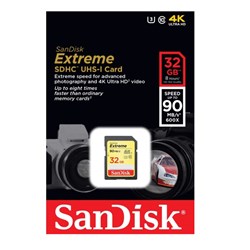 Cartão de Memória 16GB Extreme Sandisk SDHC UHS-I SDSDXNE-016G-GNCIN Classe 10 Vel. até 90MB BT 1 UN
