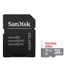 Cartão de Memória 16GB Micro SD Sandisk Ultra  SDSQUNB-016G-GN3MA Classe 10 c/ Adaptador BT 1 UN
