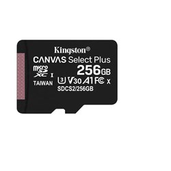 Cartão de Memória 256GB Micro SD Kingston Canvas SDCS2/256GB Clas 10 c/ Adaptador BT 1 UN