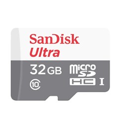 Cartão de Memória 32GB Micro SD Sandisk Ultra SDSQUNS-032G-GN3MA Clas 10 até 80MB/s BT 1 UN