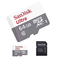 Cartão de Memória 64GB Micro SD Sandisk Ultra SDSQUINS 064G-GN3MA Classe 10 BT 1 UN