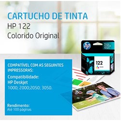 Cartucho de Tinta HP 60XL Preto CC641WB Original 13,5ml CX 1 UN