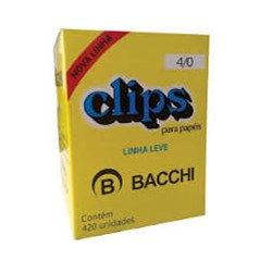 Clips N.4/0 Bacchi Galvazinado 372g Linha Leve CX 420 UN