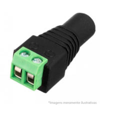 Conector P4 Fêmea Intelbras Plug CFTV BNC P4 Borne p/ câmera 2.1mm