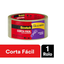 Fita Adesiva 3M Scotch Corta Fácil Transparente 45x40m UN 1 UN