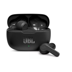 Fone de Ouvido com Microf Bluetooth JBL Wave 200 Intra-Auricular Preto CX 1 UN