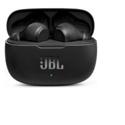 Fone de Ouvido com Microf Bluetooth JBL Wave 200 Intra-Auricular Preto CX 1 UN