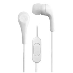 Fone de Ouvido com Microf Motorola Earbuds 2 SH006 Intra Auricular Plug 3.5mm Branco CX 1 UN