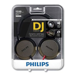 Fone De Ouvido Philips Bass SHL3070bk Plug P2 preto  CX 1 UN