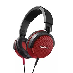 Fone de Ouvido Philips DJ SHL3100RD Dobrável Plug 3.5mm Preto/Verm CX 1 UN