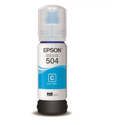 Garrafa de Tinta Epson T504222 Ciano 70ml Original CX 1 UN