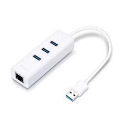 Hub USB 3 Portas 3.0 + Ethernet Tp-Link UE330 Gigabit Branco CX 1 UN