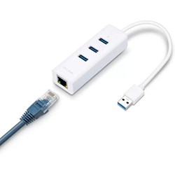 Hub USB 3 Portas 3.0 + Ethernet Tp-Link UE330 Gigabit Branco CX 1 UN