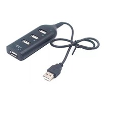 Hub USB 4 Portas 2.0 Kross Elegance KE-CBS0118 Preto CX 1 UN