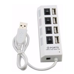 Hub USB 4 Portas Dex 1264 Botão Branco BT 1 UN