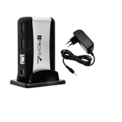 Hub USB 7 Portas Lehmox LEY-88 c/ Fonte de alimentação Externa Preto BT 1 UN