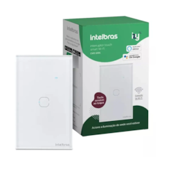 Interruptor Inteligente Wi-Fi Intelbras EWS 1001 - 4850013 com 1 Tecla Touch Branco CX 1 UN