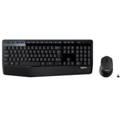 Kit Teclado e Mouse s/ Fio Logitech Comfort MK345 - 920-007821 Teclado com Apoio de Pulso Preto CX 1 UN