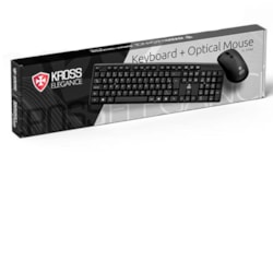 Kit Teclado e Mouse USB Kross Elegance KE-KM400V1 Preto CX 1 UN