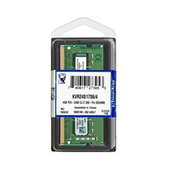 Memória Notebook 4GB DDR4 Kingston - KVR24S17S6/4 2400MHz BT 1 UN