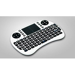 Mini Teclado e Mouse sem Fio Airmouse MWK08 Touchpad 2.4g Bateria Branco CX 1 UN