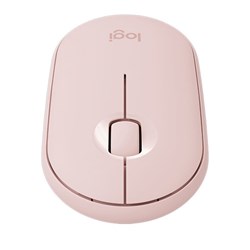 Mouse sem Fio Dual Bluetooth/Wireless Logitech Peble M350 Dual com Clique silencioso Rosa BT 1 UN