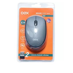 Mouse sem Fio Dual Bluetooth/Wireless OEX Cosy MS602 Cinza BT 1 UN