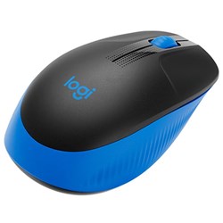 Mouse sem Fio Logitech M190 - 910-005903 Preto/Azul BT 1 UN