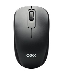 Mouse sem Fio OEX Clear MS410 1600DPI Preto CX 1 UN