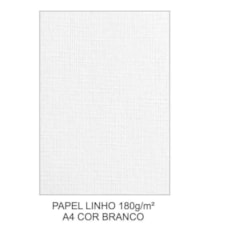 Papel Premium A4 Texturizado Linho Masterprint 121010005 180G Branco PT 50 FHS