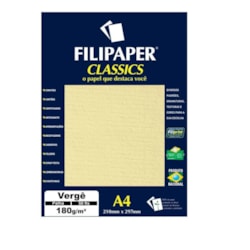 Papel Vergê A4 Filipaper FP 00983 Palha 180g 210x297mm PT 50 FLS