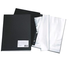 Pasta Catalogo Oficio Polibras 060104 com 10 Envelopes c/ Visor 245x330mm Preto UN 1 UN
