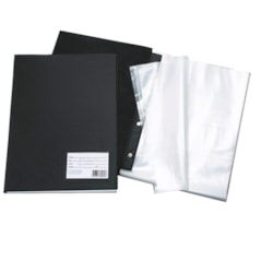 Pasta Catalogo Oficio Polibras 060104 com 10 Envelopes Visor 245x335mm Preto UN 1 UN